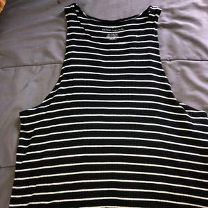 Striped Black and White Tank Top